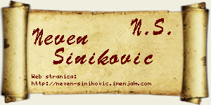 Neven Šiniković vizit kartica